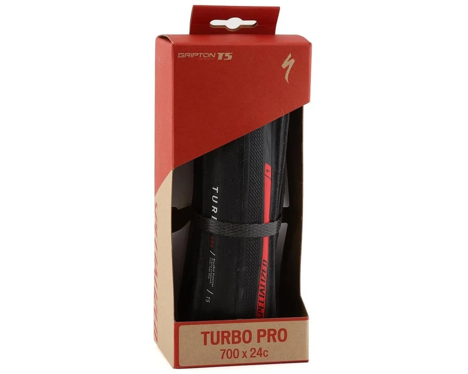 Specialized Turbo Pro T5 Road Tire (Black) (700c / 622 ISO) (24mm) (Folding) (Gripton T5) - Image 2