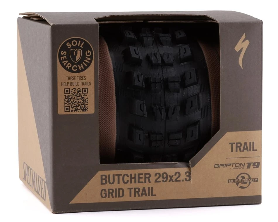 Specialized Butcher Grid Trail Tubeless Mountain Tire (Tan Wall) (29" / 622 ISO) (2.3") (Folding) (Gripton T9) (Soil Searching) - Image 2