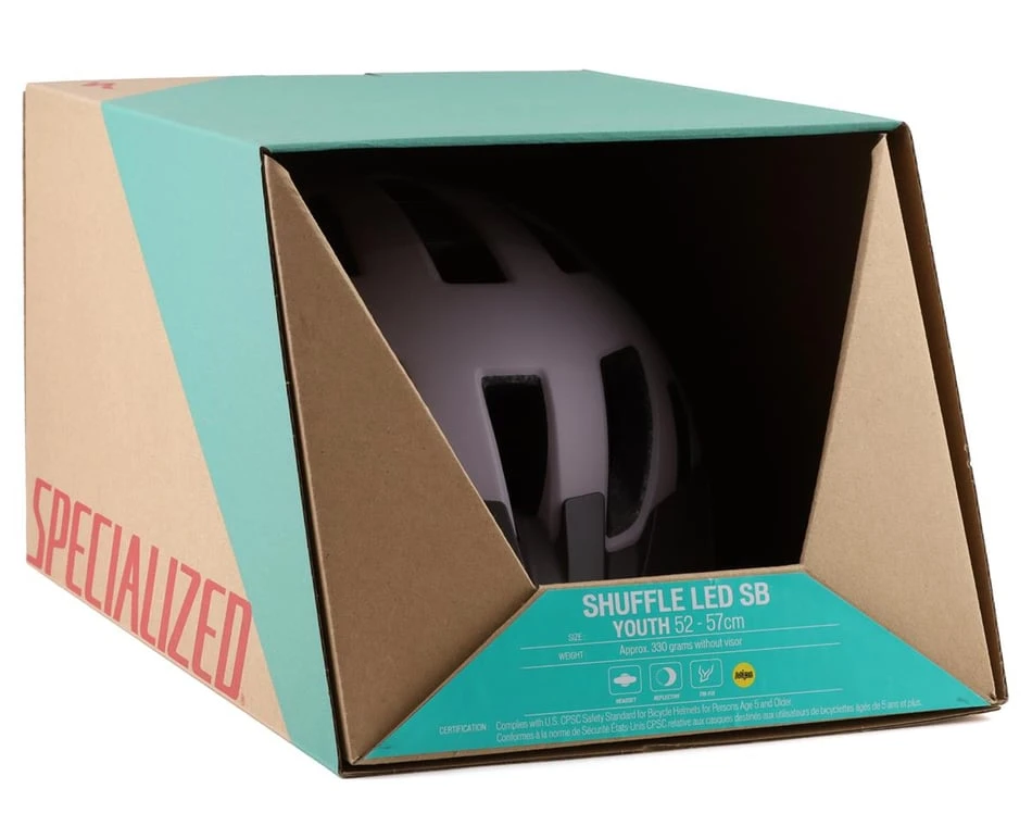 Specialized Shuffle LED MIPS Helmet (Satin Clay/Cast Umber) (Universal Youth) (Standard Buckle) - Image 4